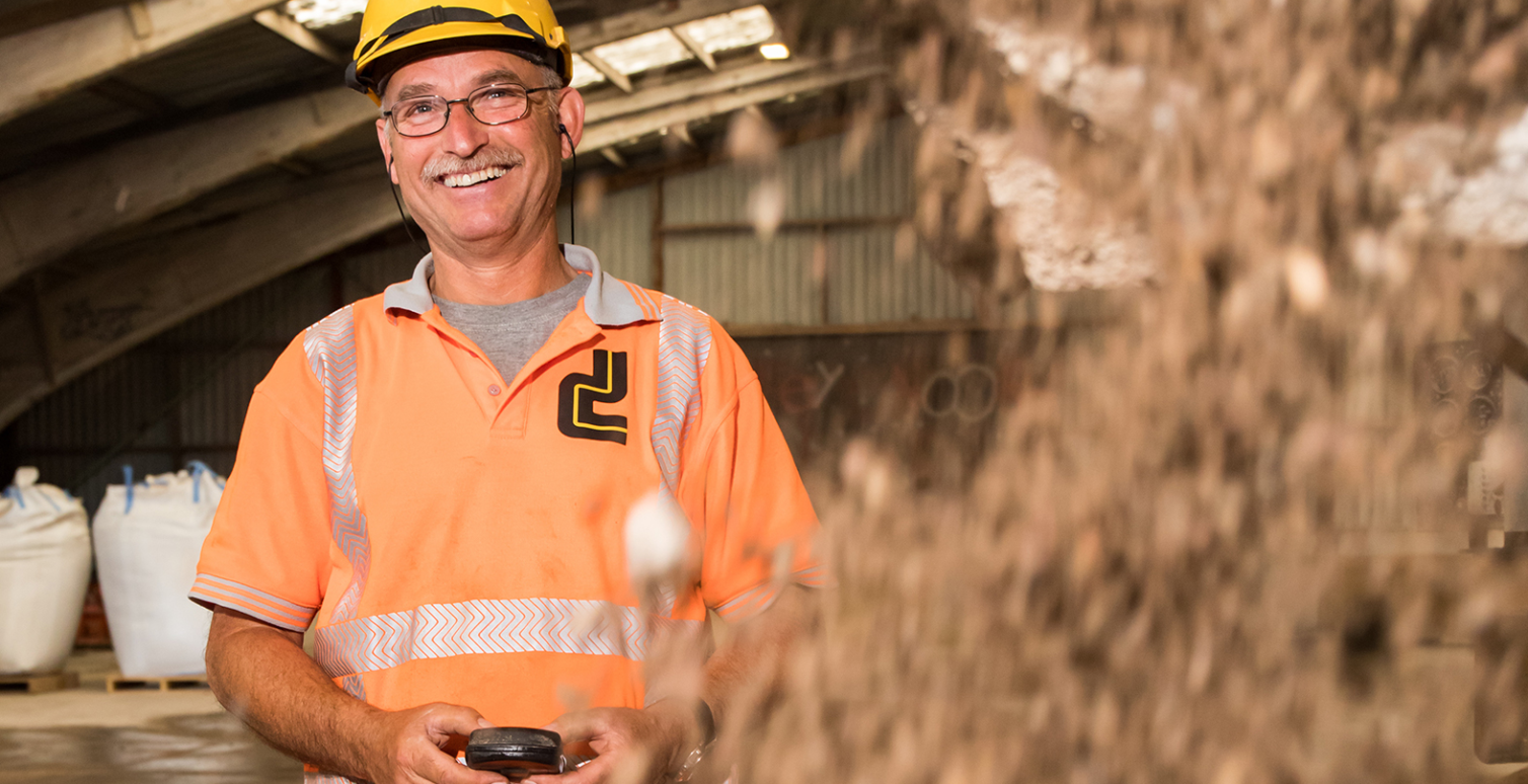 Werken op het reststoffencentrum